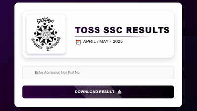 TOSS SSC and Inter results 2025 released: Check your score at telanganaopenschool.org – Times of India