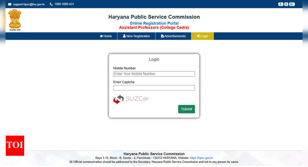 HPSC admit card 2025 for Assistant Professor Screening Test in English and Geography released on hpsc.gov.in – Times of India