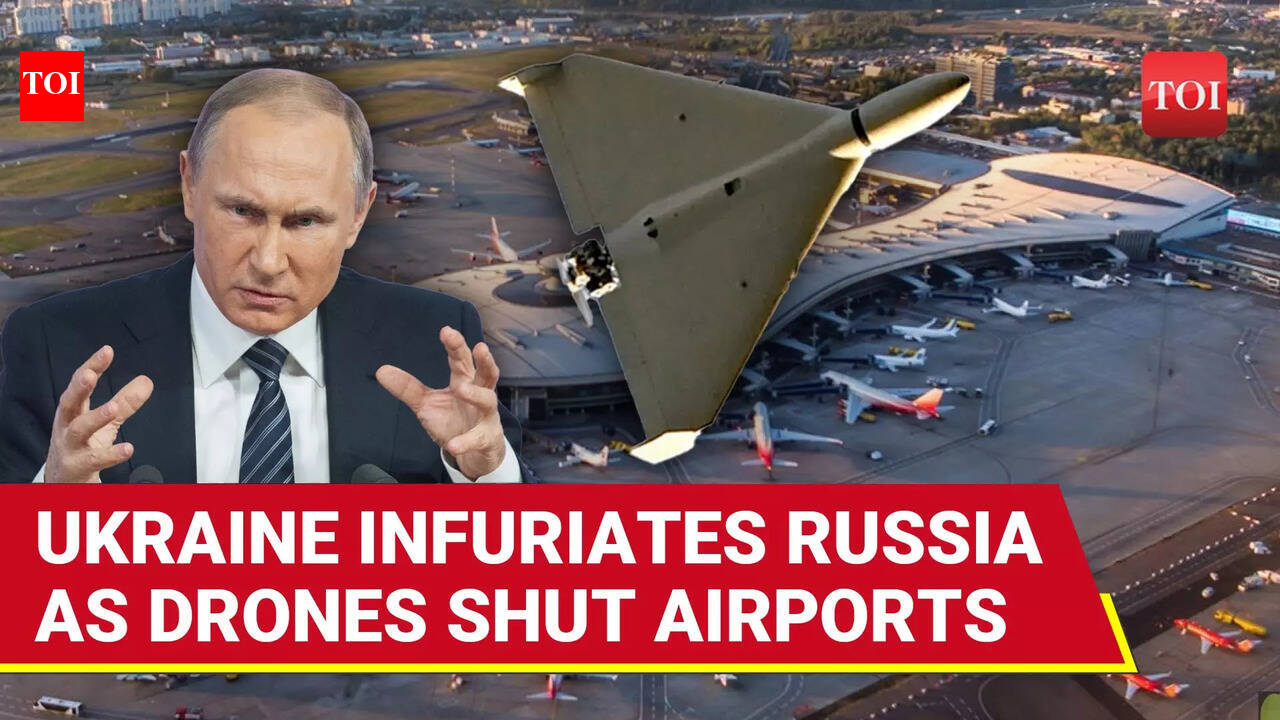 Moscow ATTACKED: Angry Russia's Retaliation Torches Ukraine After Drones Force Airport Shutdown
