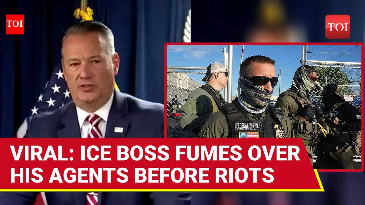 US Riots: ICE Boss Marches Back To Podium, Clashes With Reporters Over ...