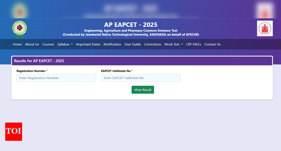 AP EAPCET result 2025 declared at cets.apsche.ap.gov.in: Direct link to download scorecards here – Times of India
