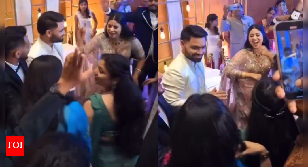 Rinku Singh engagement: India batter stands still as Priya Saroj breaks floor with her moves – Watch | Cricket News – Times of India