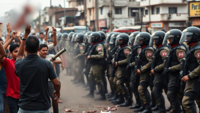  Prohibitory orders imposed, shops shut, gatherings banned; tear gas used to control mob
