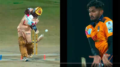 OH NO! TNPL player's bat breaks in the middle, hits bowler on the leg; watch video