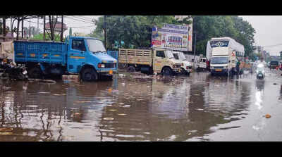 Drain water floods areas in Cuttack after rain