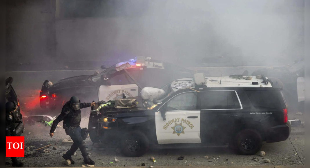 Los Angeles riots: City of Angels turns into downtown of rioters – Times of India