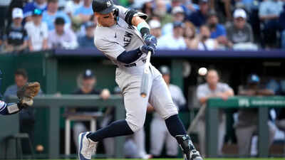 Aaron Judge goes beast mode with 469-foot home run in Kansas City that almost clears the entire stadium