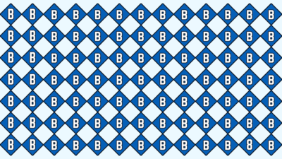 You're a genius if you can spot the 8 among the Bs in a few seconds