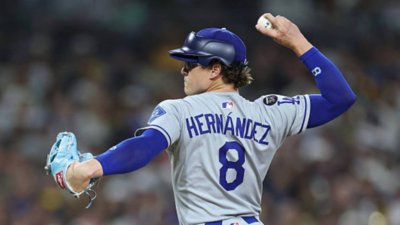 Kike Hernandez leaves fans laughing with unique helmet during Dodgers  blowout against Padres | MLB News - Times of India