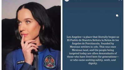 Katy Perry says Los Angeles belongs to Mexico; X users ask her to shut up, remind her she's an 'astronaut', not a historian
