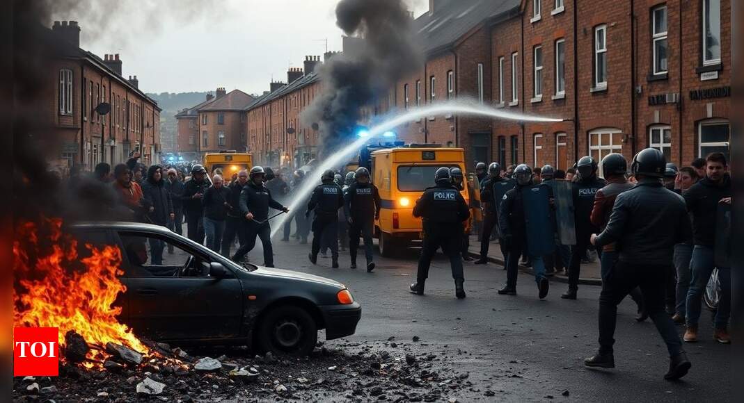 Ballymena riots: Fires rage as protests over alleged assault fuel anti-immigrant unrest in Northern Ireland
