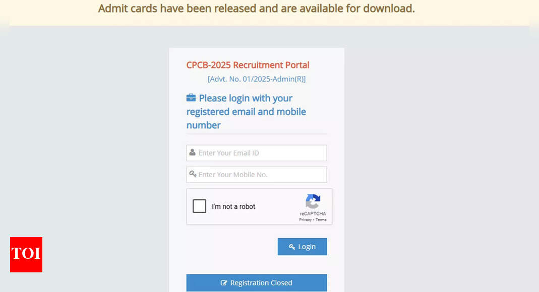 CPCB admit card 2025 released at cpcb.nic.in; check direct link to download the hall ticket here