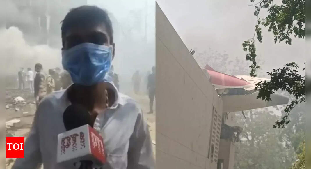 Air India plane crashes in Ahmedabad; casualties reported immediately.