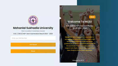 MLSU results for B.Sc CBCS NEP I semester exam 2025 announced at mlsu.ac.in – Times of India