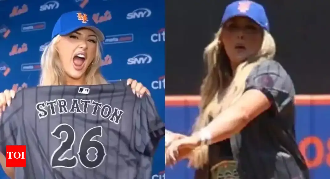WWE star Tiffany Stratton throws first pitch at Mets game and fans go wild  | MLB News - Times of India
