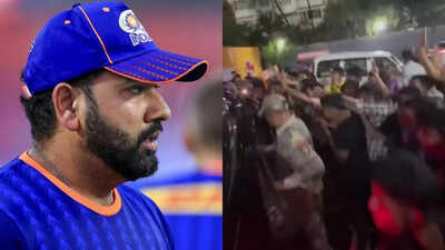 Watch: Rohit Sharma mobbed by crowd amid Mumbai rain; video goes viral