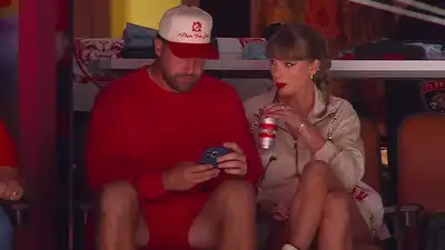 Taylor Swift was caught looking shocked at Travis Kelce’s phone and this has sparked bizarre speculations about their relationship