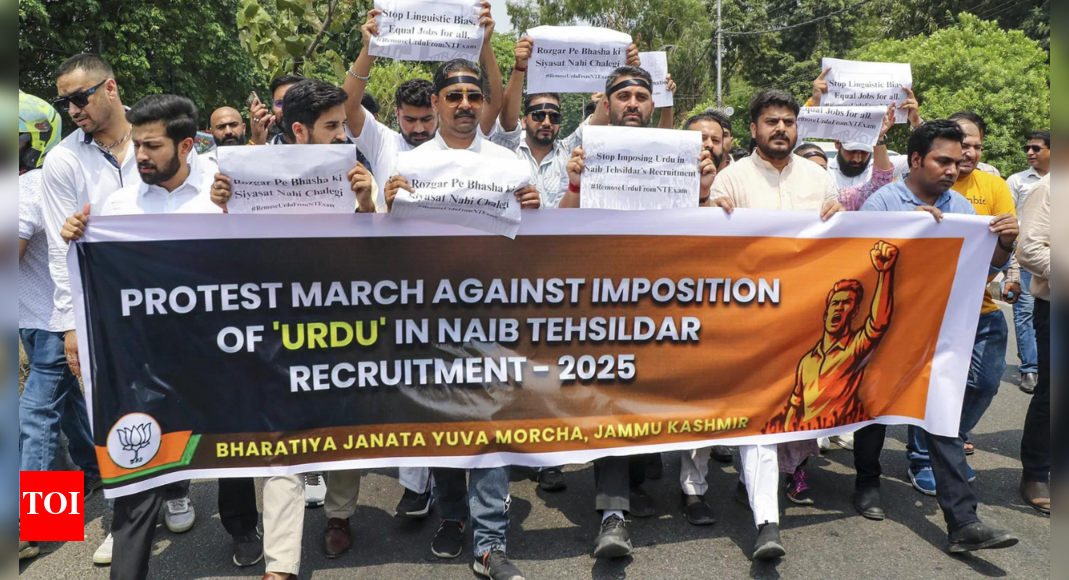 Jammu and Kashmir: Row erupts over BJP call to drop Urdu criteria from test