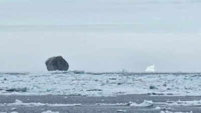 Rare black iceberg spotted in Canada stuns scientists with its mysterious dark hue