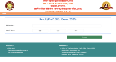 Rajasthan BSTC Result 2025 Declared: Check how to download scorecard and counselling details here – Times of India