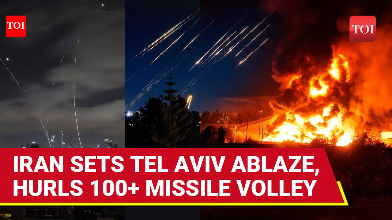 Iran Launches 100+ Missiles At Israel, Hitting Tel Aviv, Haifa; Mass ...