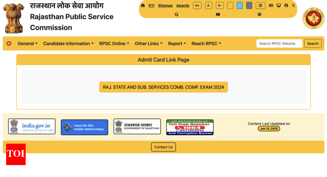 RPSC RAS admit card 2025 for mains released at rpsc.rajasthan.gov.in: Check direct link to download hall ticket here
