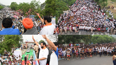 Haryana CM Nayab Singh Saini flags off state-level yoga marathon in Kurukshetra, drive for drug-free, fit youth; green campaign ahead 21 June