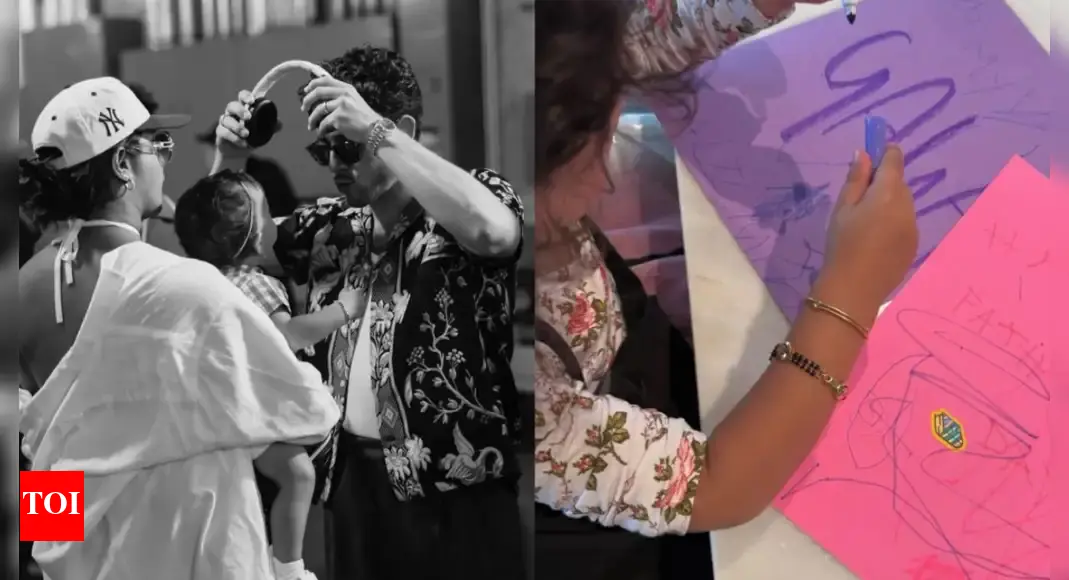 Priyanka Chopra’s daughter Malti melts hearts; makes cute card for Nick Jonas on Father’s Day: ‘We love you so much Gaga’ | Hindi Movie News – Times of India