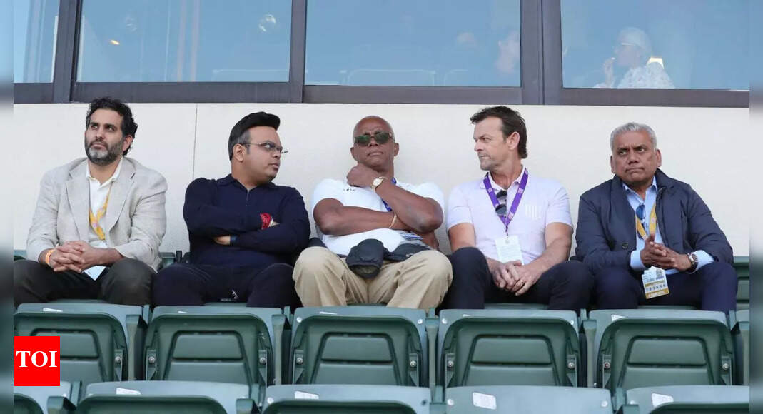 Photos: ICC chief Jay Shah attends MLC double-header at Oakland Coliseum
