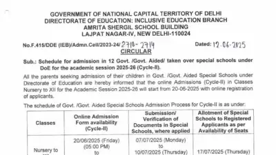 Delhi govt announces 2nd cycle of online admissions for special schools: Check important dates and other details here – Times of India