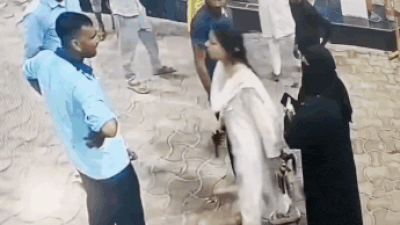  Woman points gun at CNG station staff in Uttar Pradesh; watch