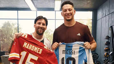 Lionel Messi and Patrick Mahomes push each other to the limit in adidas treadmill challenge video