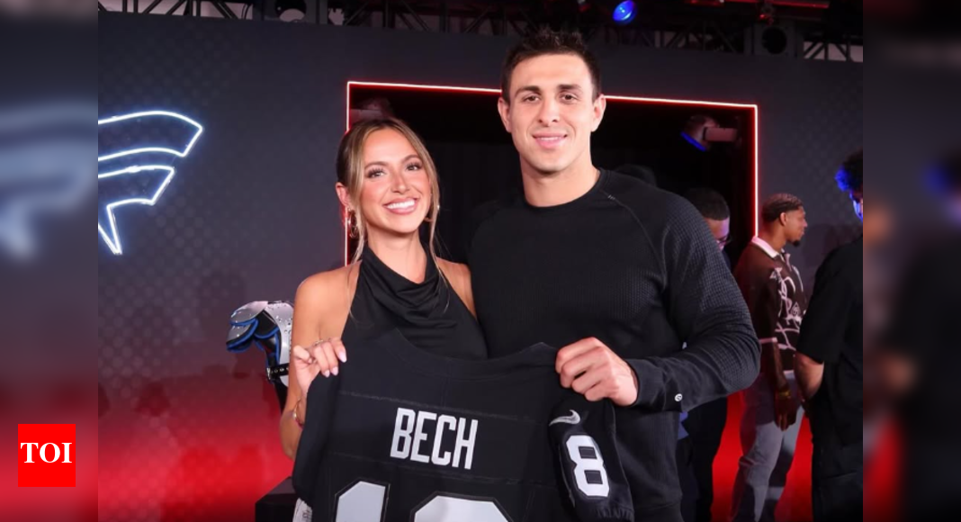 Jack Bech, Las Vegas Raiders rookie WR, is obsessed with the stability of the mountains, while his GF Kylie Young is obsessed with him