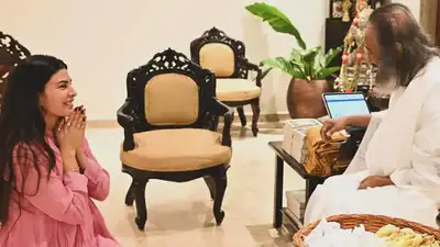 Amid ‘Housefull 5’ success, Jacqueline Fernandez finds spiritual calm at Sri Sri Ravi Shankar’s Ashram