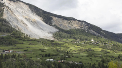 Swiss village evacuated over threat of rockslide
