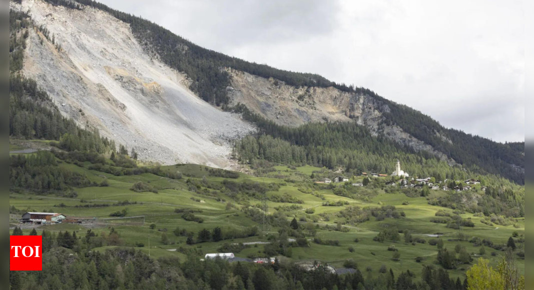 Swiss village evacuated over threat of rockslide
