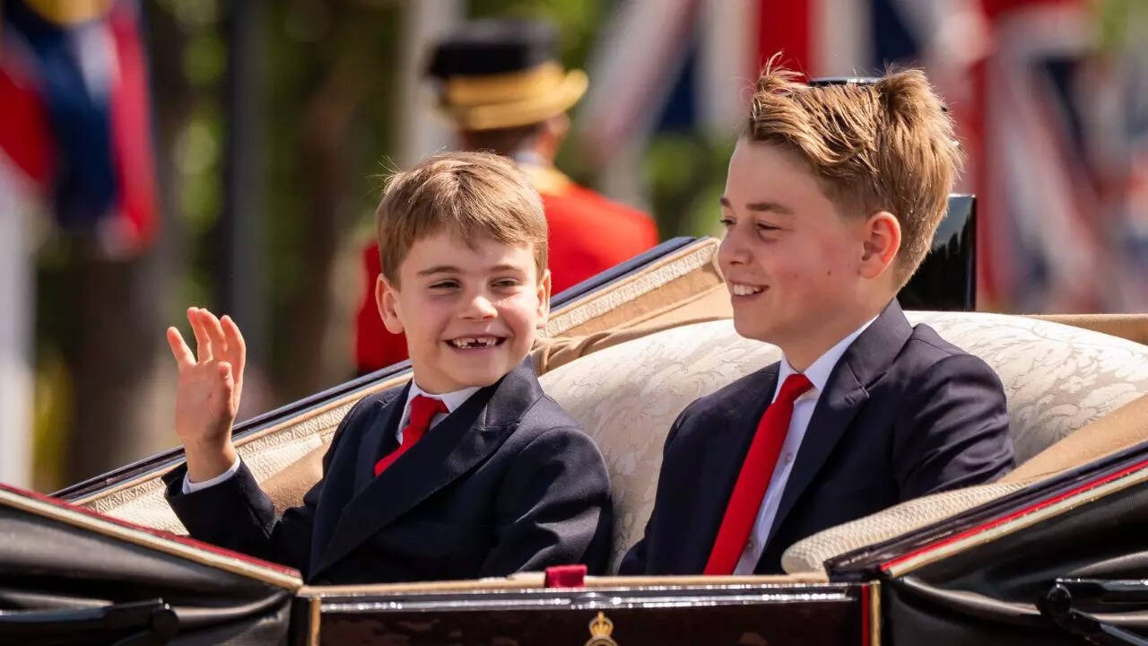 Prince Louis steals the show at royal parade; leaves older brother George  in giggles; here's what he cheekily asked - Times of India