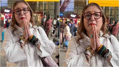 Sunita Ahuja celebrates birthday with Mahakal blessings, shares prasad at Mumbai airport - WATCH