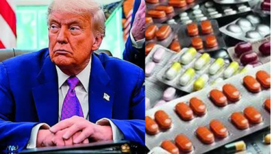 Pharma scrips fall on Trump tariff threat