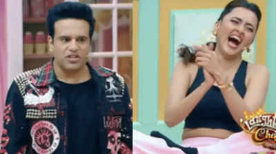 Laughter Chefs 2: Tejasswi Prakash, Karan Kundrra, and Others Enjoy a Fun Yoga Challenge; Krushna Abhishek Jokes, “Teja Channel Ko Bol Rahi Hai Ki Permanent…”