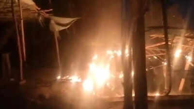  50 huts gutted overnight; damage assessment on, residents evacuated