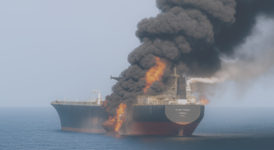 Ship collision and fire Off UAE coast caused by navigational error, officials say