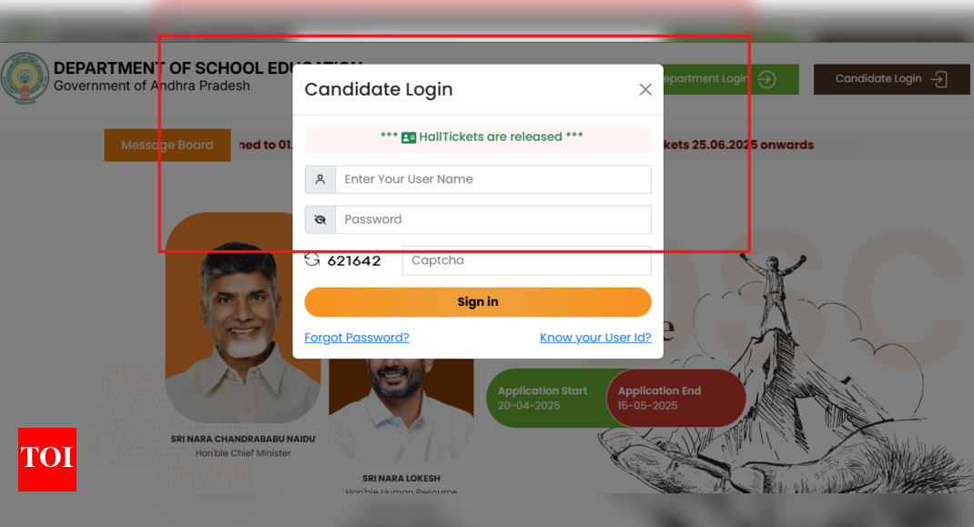 AP DSC hall ticket 2025 released at apdsc.apcfss.in: Direct link to download admit card here