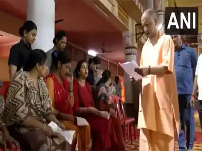 CM Yogi Adityanath holds 'Janta Darshan' at Gorakhnath temple