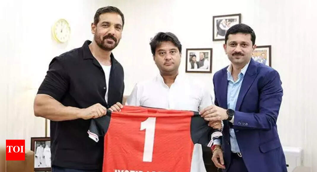 John Abraham shares his passion for football as he meets Jyotiraditya Scindia, hopes to discover "Messi or Ronaldo" from India