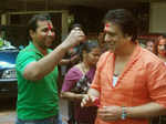 Govinda celebrates Holi