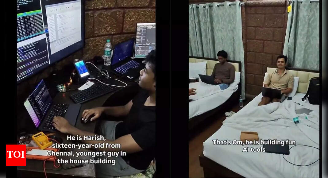 Video of India's Gen Z AI founders building robotics and voice assistants in a locked Hacker House goes viral