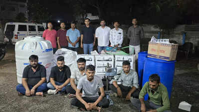  Water tank becomes makeshift booze plant to produce fake IMFL; 6 held