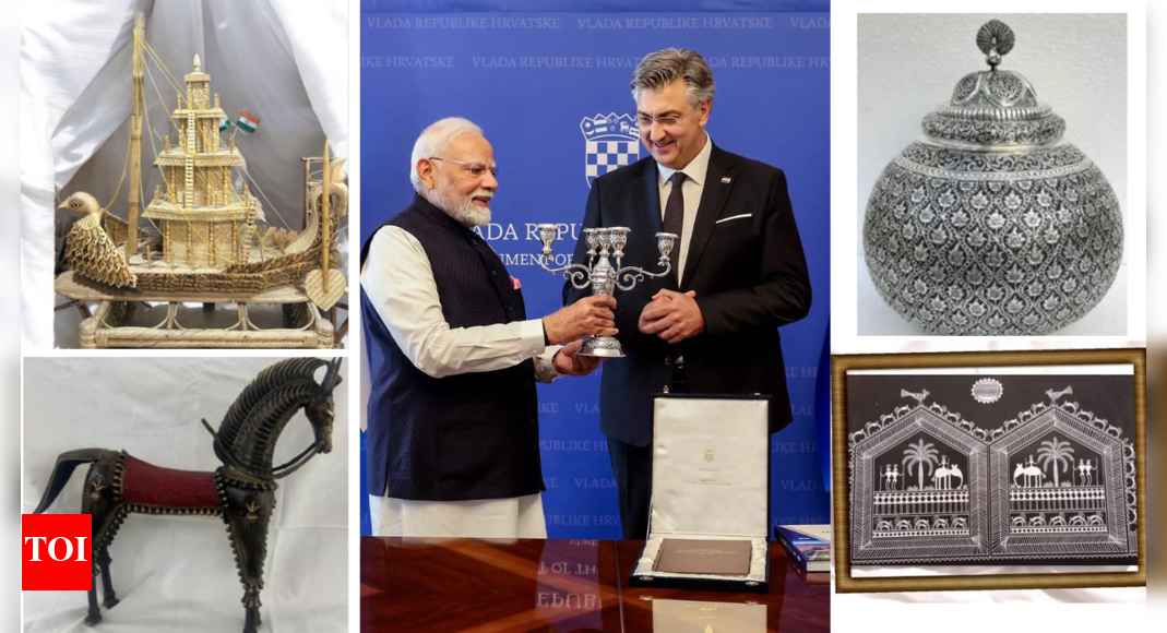 From Brass Bodhi Tree to Warli art: What PM Modi gifted to world leaders during his 3-nation tour; see pics