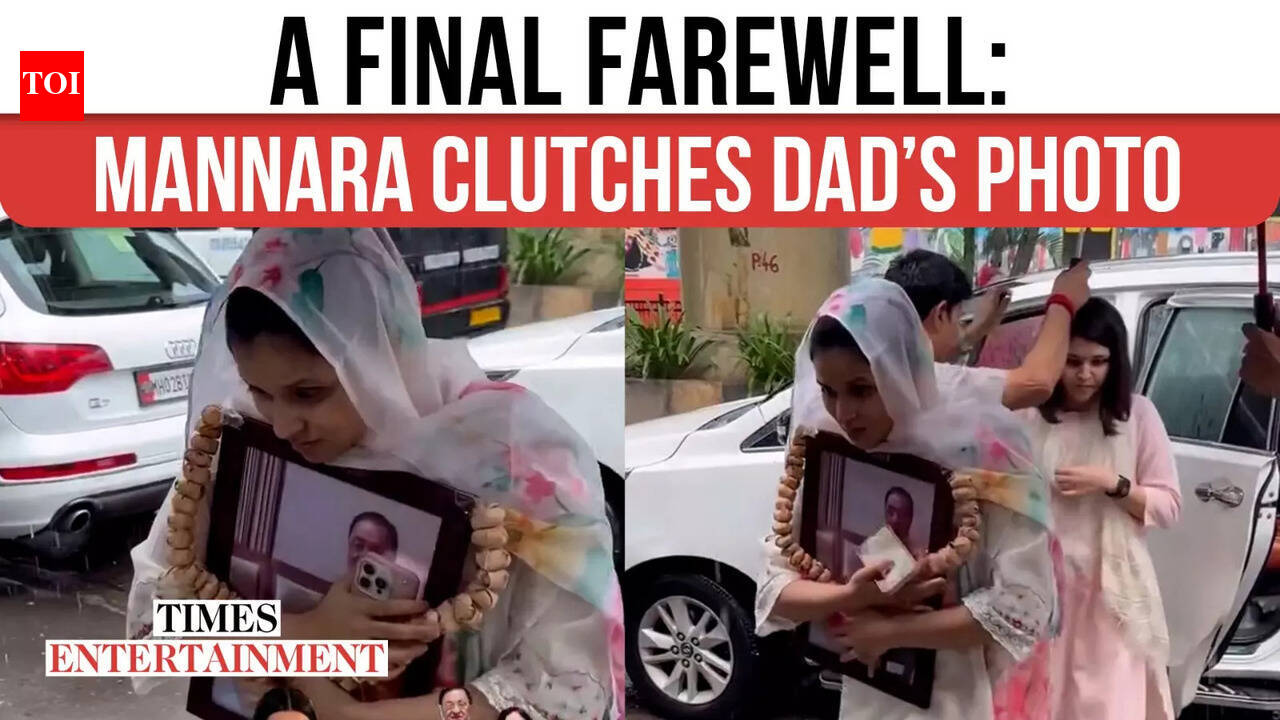 Mannara Chopra Breaks Down at Father Raman Rai Handa’s Prayer Meet in ...